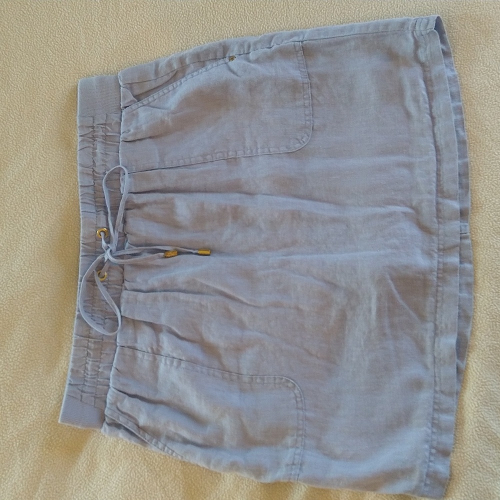 Ellen Tracy Light Blue Linen Skort